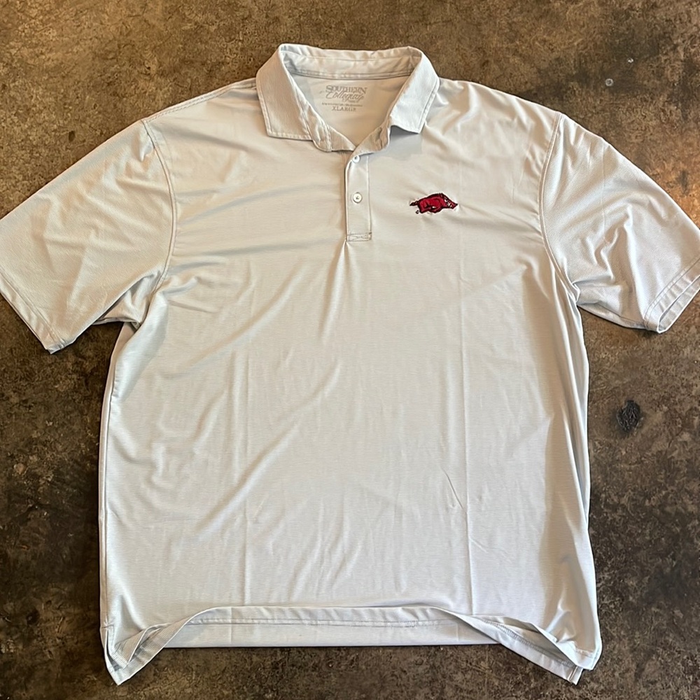 Mens Arkansas Razorback Polo